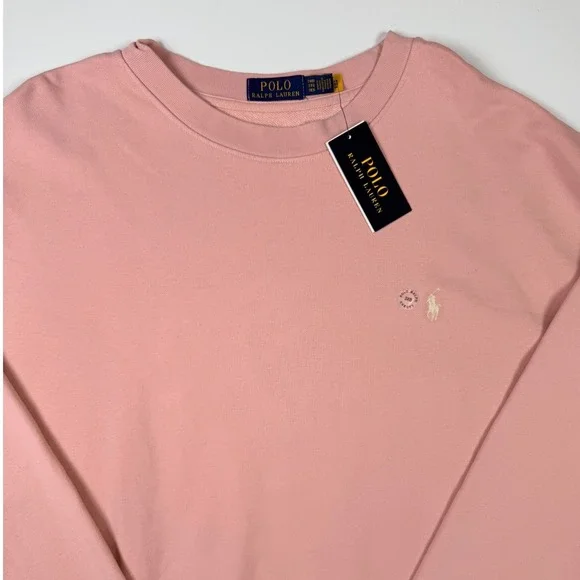 Polo Ralph Lauren Sweatshirt Mens 3XB Pink NEW French Terry Crewneck Pony Logo - Picture 3 of 13